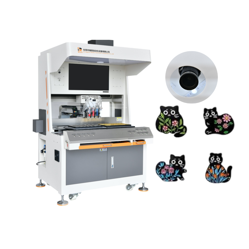 Rainbow Friends enamel pin badge filling machine